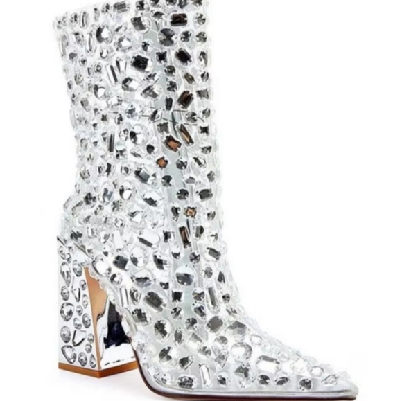 Rhinestoned Ankle Boot - Picture 1 of 2